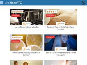'onehowto.com' screenshot
