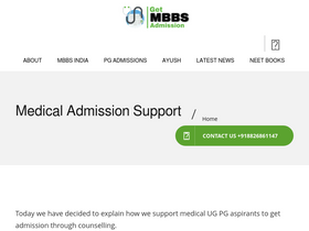 'getmbbsadmission.com' screenshot