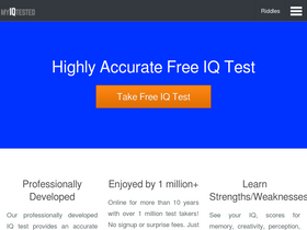 'myiqtested.com' screenshot