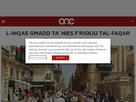 'one.com.mt' screenshot