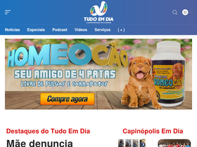 'tudoemdia.com' screenshot
