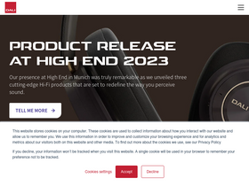 'dali-speakers.com' screenshot