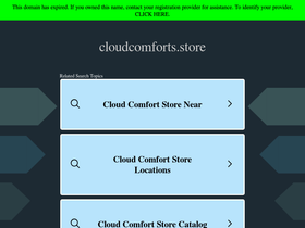 cloudcomforts.store homepage screenshot