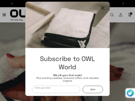 owltowels.com.au homepage screenshot