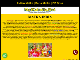 'matkaindia.net' screenshot