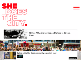 'shedoesthecity.com' screenshot