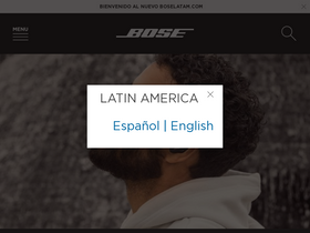 'boselatam.com' screenshot