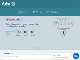 'asterhospitals.in' screenshot