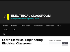 'electricalclassroom.com' screenshot