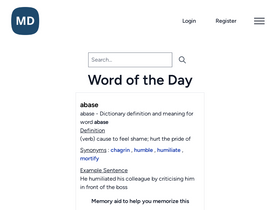 'mnemonicdictionary.com' screenshot