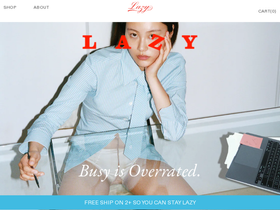 stay-lazy.com homepage screenshot