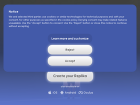 'replika.com' screenshot