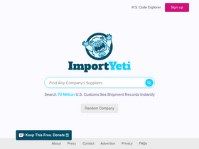 'importyeti.com' screenshot
