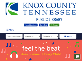 'knoxcountylibrary.org' screenshot
