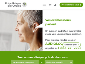 'polycliniquedeloreille.com' screenshot