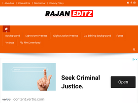 'rajaneditz.com' screenshot