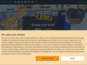 'herozerogame.com' screenshot