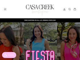 shopcasacreek.com homepage screenshot