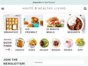 'hauteandhealthyliving.com' screenshot