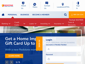 'redfcuonline.org' screenshot
