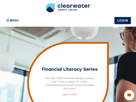 'clearwatercreditunion.org' screenshot