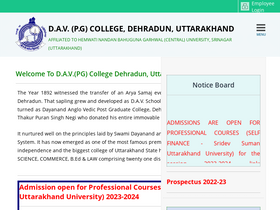 'davpgcollege.in' screenshot