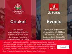 'lancashirecricket.co.uk' screenshot