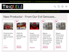 TricLED website screenshot