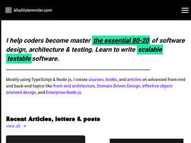 'khalilstemmler.com' screenshot