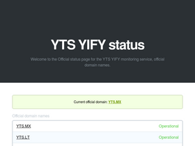 'yifystatus.com' screenshot