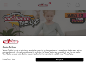 'majorette.com' screenshot