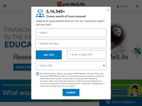 'pnbmetlife.com' screenshot