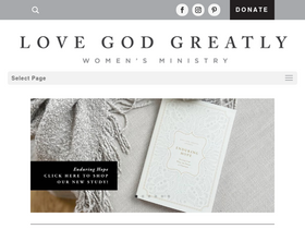 'lovegodgreatly.com' screenshot