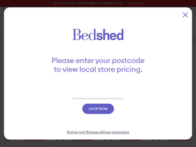 'bedshed.com.au' screenshot