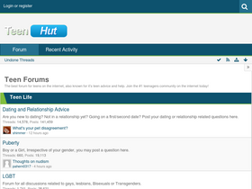 'teenhut.net' screenshot
