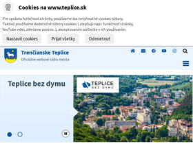 'teplice.sk' screenshot