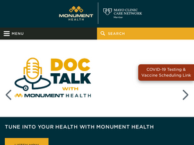 'monument.health' screenshot