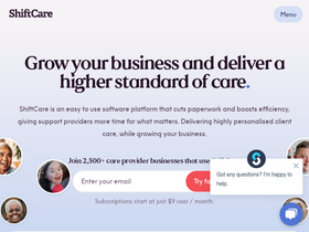 'shiftcare.com' screenshot