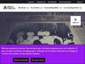 'apollotyres.com' screenshot