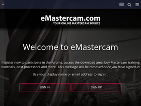'emastercam.com' screenshot