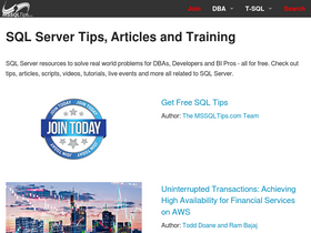 'mssqltips.com' screenshot
