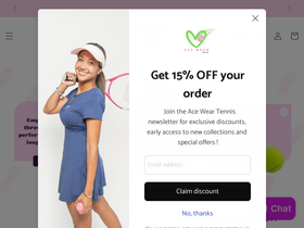 aceweartennis.com homepage screenshot
