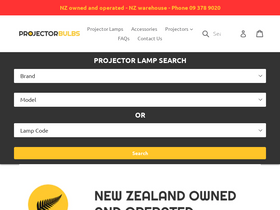 projectorbulbs.co.nz homepage screenshot