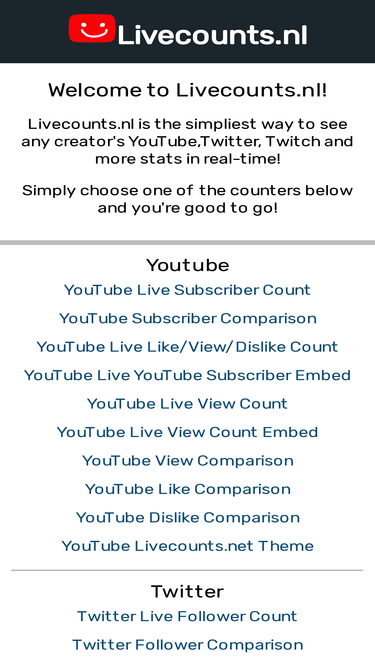 Livecounts - Live Subscriber Count, Apps