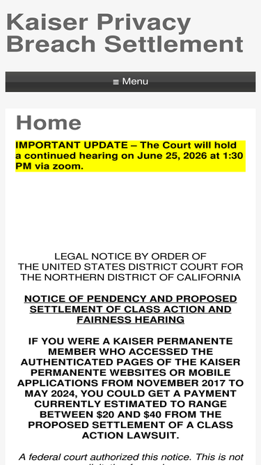 kaiserprivacysettlement.com