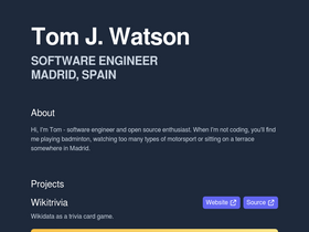 'tomjwatson.com' screenshot
