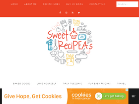 'sweetrecipeas.com' screenshot