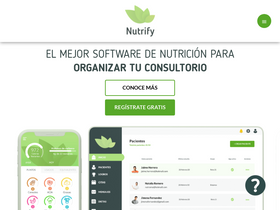 'nutrify.io' screenshot