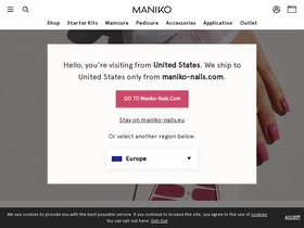 Maniko Nails® Niederlande (maniko-nails.eu) homepage screenshot