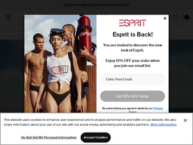 'esprit.com' screenshot